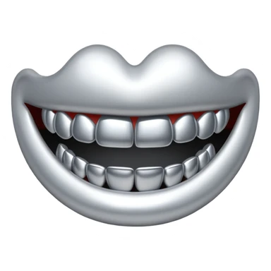 silver grillz sticker
