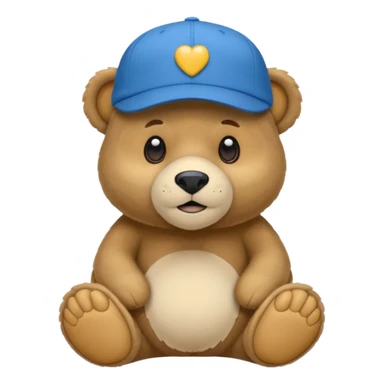 oso con gorra azul sticker