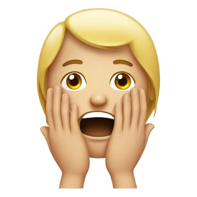 Crying emoji with hands sticker