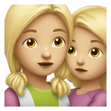 blonde child does not give a toy to another sad blonde child sticker