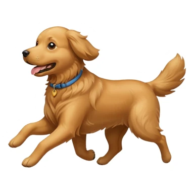 a dog running sticker