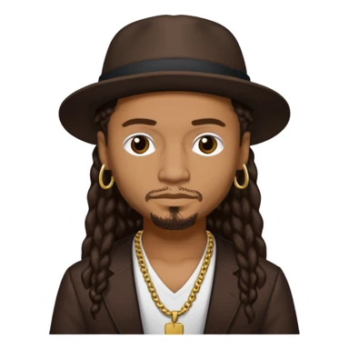 Bizzy Bone with dark brown hair sticker