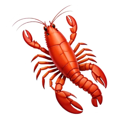 Can you make a lobster emoji in a white circle for me? sticker