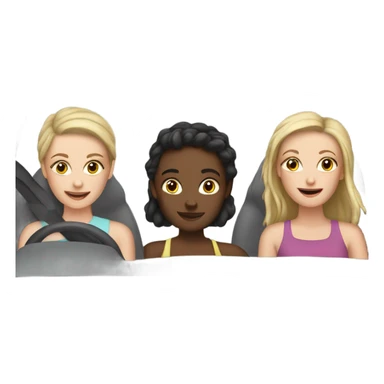 3 white girls in the car sticker