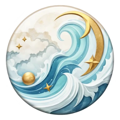 Epic divine celestial marble aesthetic-scenic-Deco sticker