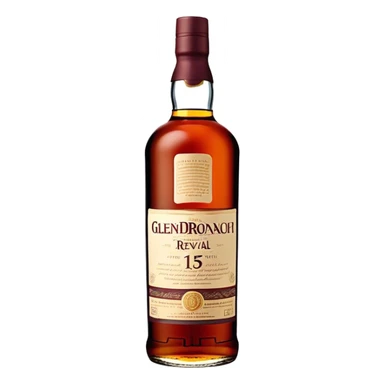 GlenDronach 15-Year-Old Revival fat bottle, single bottle sticker