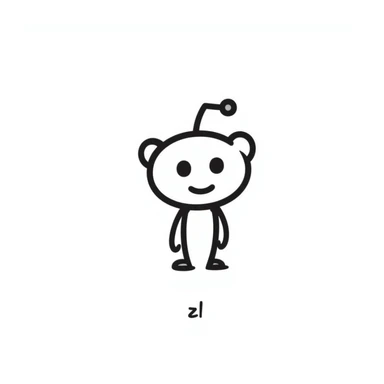 reddit icon in doodle style, with a playful and whimsical touch sticker