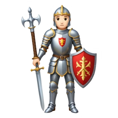 brave knight full body sticker