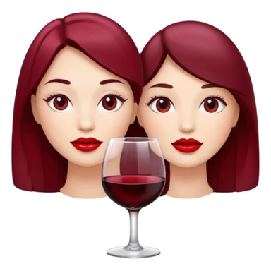 💋🍷 in red wine colour sticker