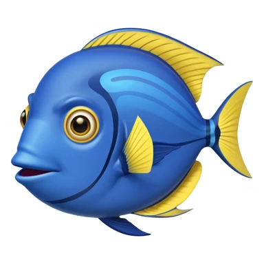 make an emoji about a blue surgeonfish sticker