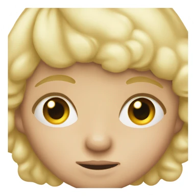 blonde tiny boy with a pimple nose  sticker