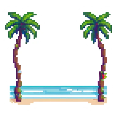 beach vacation scene sticker