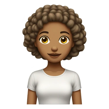 menina com cabelo comprido liso pele bege sticker