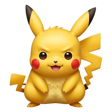 Pikachu, yellow electric pokemon with red cheeks sticker