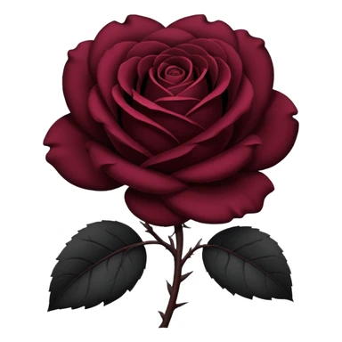 black rose, without green leaves, just flower sticker