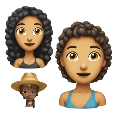 Muchacha ,mulata ,pelo rizo alta delada y bella sticker