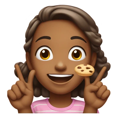 Girl enjoying something delicious and making a gesture  sticker