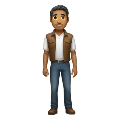 Latino man standing on top of earth sticker