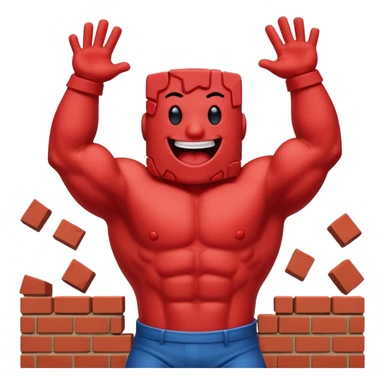 Kool Aid Man crashing through a wall, arms raised, shouting Oh Yeah! sticker