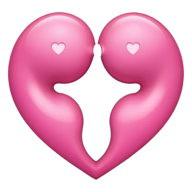 heart shape split into two, subtly referencing boobs, fun and non-explicit sticker