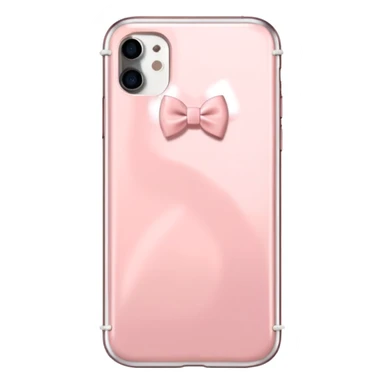 Blush pink IPhone 17 with tiny white bows on the back sticker
