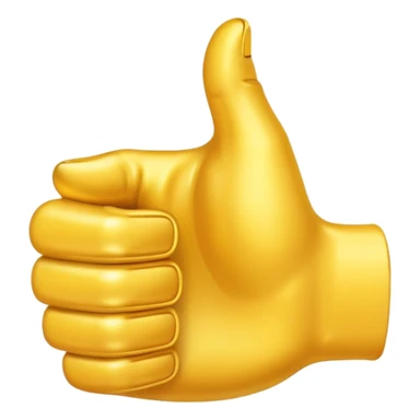 thumbs up emoji, yellow hand sticker