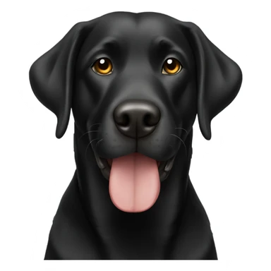 Black lab dog saluting  sticker