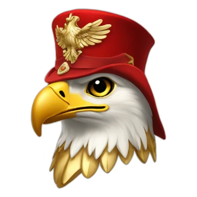 golden imperial eagle with napoleon hat sticker