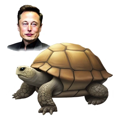 elon musk sur une tortue a reacteur sticker