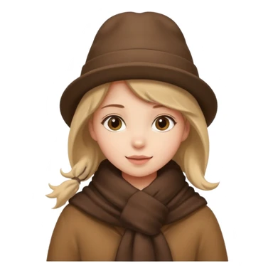 Cute winter clothes Nice brown things sticker