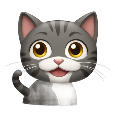 a cat saying “i love you” sticker