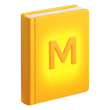 a magical yellow learning book, glowing softly, appealing and consistent style sticker