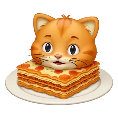 Generate me a Garfield Lasagna png sticker
