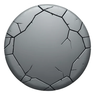 round stone, with subtle cracks sticker