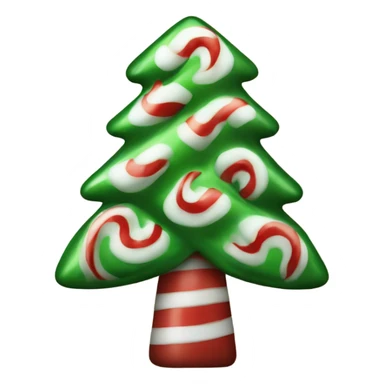 Peppermint candy with tree sticker