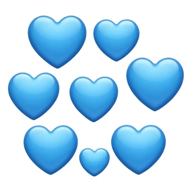 blue hearts sticker