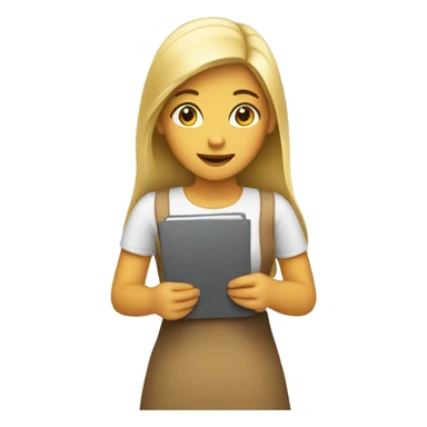 Girl holding a pad  sticker