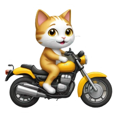 Cat sur une moto  sticker