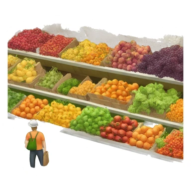 produce market sticker