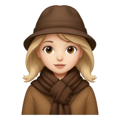 Cute winter clothes Nice brown things sticker