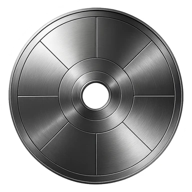 A minimalist CD disc with geometric pattern, glowing effect, violet color, with a subtle grid pattern sticker