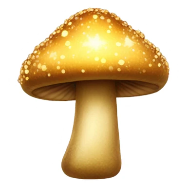golden sparkling mushroom  sticker