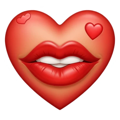 Red kiss stamp sticker