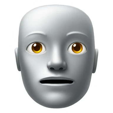 half face human, half face robot sticker