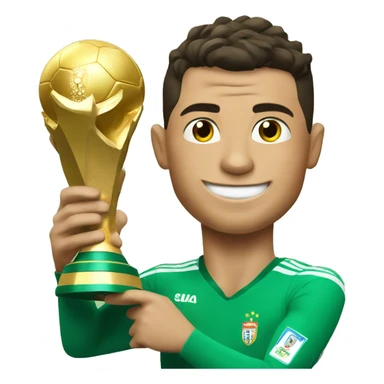 Cristiano Ronaldo with the World Cup award  sticker