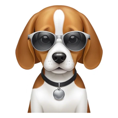  beagle look chill with sunglasses and a blunt. sticker