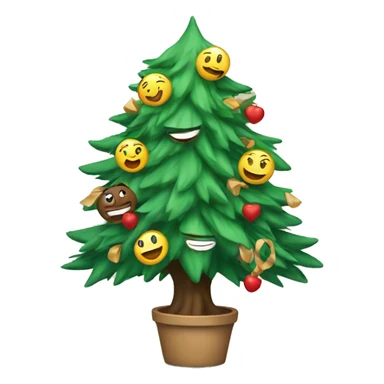 happy moments by the tree sticker