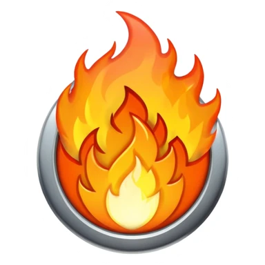 chrome orange fire 🔥  sticker