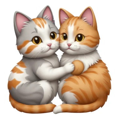 Cat kissing sticker