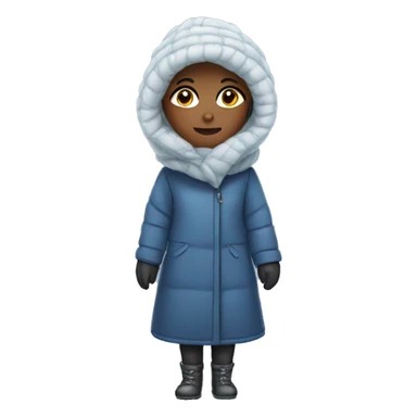 Cold weather girl sticker